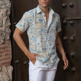 CAMISA SIMBOLOS CUELLO INGLES