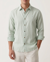 camisa manga verde menta 100% algodón