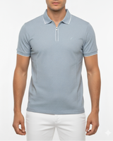 POLO ZIPPER AZUL