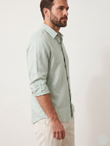 camisa manga verde menta 100% algodón