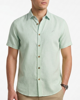 Camisa verde menta cuello Ingles- MC