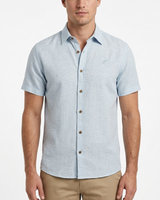 Camisa Linaza Manga Corta Azul - MC