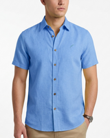 Camisa color azul Cuello ingles - MC