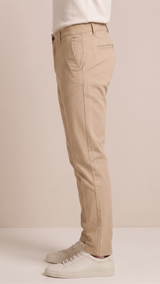 pantalón de dril azul beige