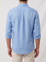 Camisa manga larga azul cielo 100% algodon