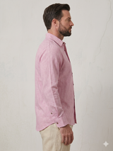 Camisa Spread  Rojo Claro Jaspeado - ML