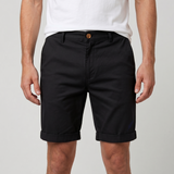 Bermuda de Drill Negro con Botones de Tagua