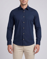 Camisa ingles azul turqui - ML