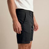 Bermuda de Drill Negro con Botones de Tagua
