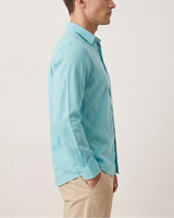 Camisa azul agua marina cuello ingles  - ML