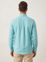 Camisa azul agua marina cuello ingles  - ML