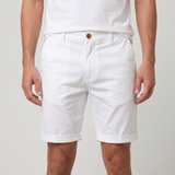 Bermuda de Drill Blanco con Botones de Tagua