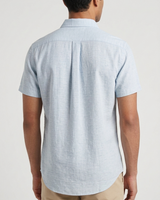 Camisa Linaza Manga Corta Azul - MC