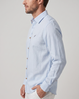 Camisa lino Azul Suave 100% algodon