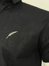 Camisa Cuello ingles negra - MC