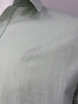 Camisa verde menta cuello Ingles- MC