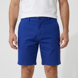 bermuda corta lino azul rey