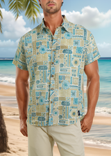 CAMISA SIMBOLOS CUELLO INGLES