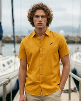 Camisa mostaza cuello ingle - MC